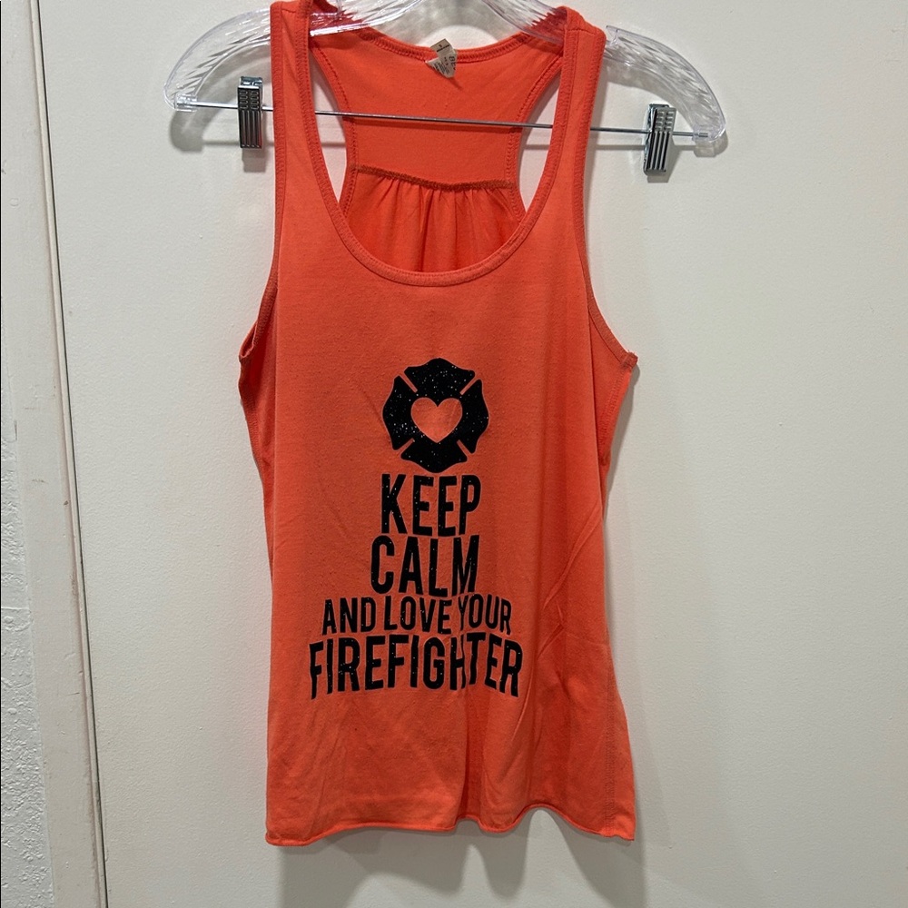 Vibrant Orange Firefighter Tank Top